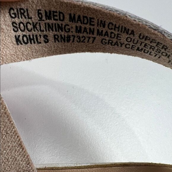 SO Girls Size 6 Grayce Metallic Rainbow Color Strappy Sandals Shoes NEW - Picture 2 of 4